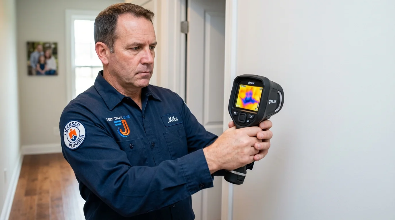 Thermal imaging leak detection by Johns Plumbing LLC in Mastic Beach